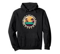 La playa es mi lugar feliz Crucero Vacaciones familiares de verano Sudadera con Capucha