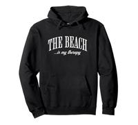 La Playa es mi Terapia Divertida Familia Vacaciones en la Playa de Verano Sudadera con Capucha