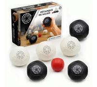 LA POINTEUSE - Juego de Petanca para Interior - 6 Bolas, 1 Boliche, 1 Bolsa de Transporte - Nueva Versión con Costuras Reforzadas - para Niños y Adultos - Original Corner®