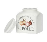 La Porcellana Bianca – Tarro de porcelana para cebollas 3500 cc 15 x 15 x 20 cm