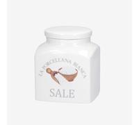 La Porcelana Blanca - Tarro de Porcelana Decorado con Sal conserva