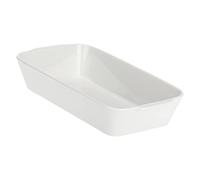 la Porcellana Anghiari-Bandeja Rectangular para Horno (Caja de Regalo), Porcelana, Blanco, 26 x 15 x 5 cm