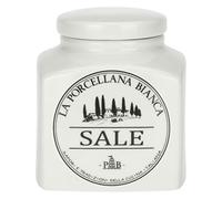 LA PORCELLANA BIANCA Conserva-Recipiente para Sal (Porcelana, 37 onzas) en Caja de Regalo, Nailon/A