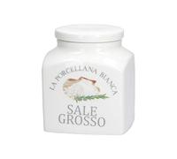 LA PORCELLANA BIANCA - Contenedor Cubierto Deco Rock Salt, Nylon/A - Conserva, Tarros y Contenedores - Tarros de Cocina - Porcelana - 1100 CC; 12x12xh13,5 cm
