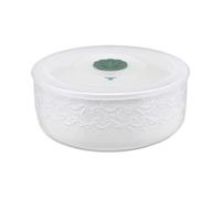 LA PORCELLANA BIANCA - Cuenco con tapa con lazos, caja de regalo de porcelana y silicona