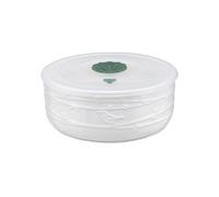 LA PORCELLANA BIANCA - Cuenco con tapa para pájaros - Caja regalo de porcelana y silicona