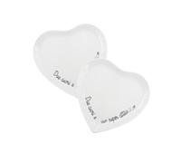 LA PORCELLANA BIANCA - Gli Onesti - Juego de 2 platos con forma de corazón, 17 cm de diámetro, de porcelana