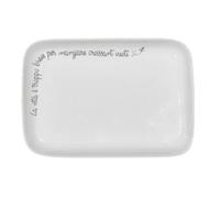 LA PORCELLANA BIANCA - Gli Onesti Plato Rectangular 22 x 15 cm, Porcelana