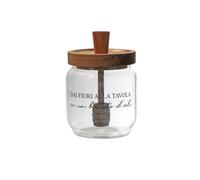 LA PORCELLANA BIANCA - I Garbati Mieliera con Servimiele 400 ml, vidrio borosilicato