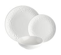 LA PORCELLANA Bianca - Juego de Mesa de 18 Platos soñador