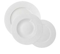 LA PORCELLANA BIANCA Real - Juego de vajilla de 18 piezas de porcelana