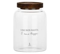 La Porcellana Bianca - Tarro contenedor de café de vidrio borosilicato, capacidad 1,2 l, colección I Garbati