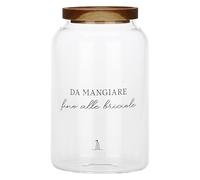 La Porcellana Bianca - Tarro contenedor galletas de vidrio borosilicato, capacidad 3 l, colección I Garbati