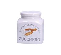 LA PORCELLANA BIANCA - Tarro de porcelana Deco Azúcar en Gift Box - Conserva, Tarros y Recipientes - Tarros Cocina - Porcelana - 1100 cc; 11,5x11,5xh14,5 cm