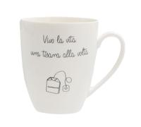 LA PORCELLANA BIANCA - Taza de porcelana de 450 cc, diseño con texto en inglés "I Honest"