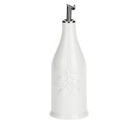 La Porcellana Menage cilíndrico Botella de Aceite, Color Blanco