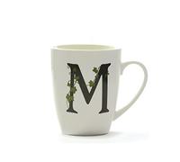 La Porcellana - Taza con Letra M, Color Blanco