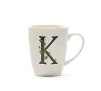 La Porcellana - Taza, diseño de Letra K, Color Blanco