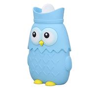 La Portátil Botella de Agua Tibia Exquisita Aislar La Bolsa de Agua para Aliviar el Daño Deportivo y Mantenerse Caliente en el Diseño del Dulce Invierno (azul claro)