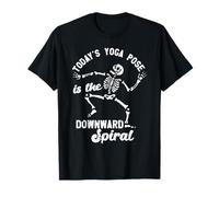 La postura de yoga de hoy es el diseño divertido en espiral hacia abajo Camiseta