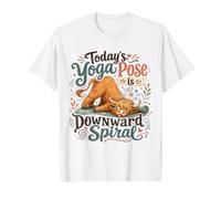 La Postura de Yoga de Hoy es Humor de Vaca de Las Tierras Altas en Espiral descendente Camiseta