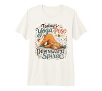 La Postura de Yoga de Hoy es Humor de Vaca de Las Tierras Altas en Espiral descendente Camiseta Premium