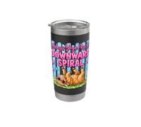 La postura de yoga de hoy es una vaca divertida espiral hacia abajo Yoga Mujeres Vaso térmico de acero inoxidable de doble pared