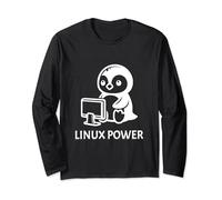 La potencia de Tux Penguin Linux Manga Larga