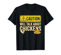 La precaución Divertida del Humor del Agricultor hablará sobre los Pollos Camiseta