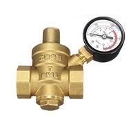 La presión del agua 1pc válvula reductora de DN20 NPT de 3/4 '' de latón Regulador de la válvula con el calibrador del metro ajustable for el hogar de suministro