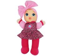 La primera mu eca de besos suave y tierna del beb : viste top estampado y leggings; presiona su barriguita para que suene un dulce beso y diga ""T