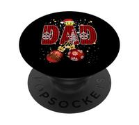 La Primera Navidad como papá Jingle Balls es el Mejor papá de Navidad para él y para Ella PopSockets PopGrip Adhesivo