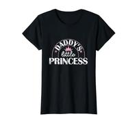 La princesita de papá de un vínculo mágico Camiseta gráfica económica, Mujer, Negro, S