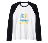 La privacidad es un candado Derecho Humano Protección de Datos Camiseta Manga Raglan