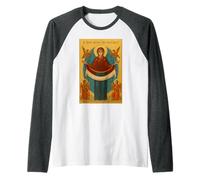 La Protección de la Santísima Madre de Dios - Theotokos Camiseta Manga Raglan