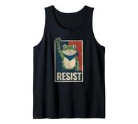 La protesta de la Rana de Portland resiste el Arte político Retro Envejecido Camiseta sin Mangas