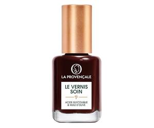 La Provençale Maquillaje - Esmalte de bronceado - Esmalte de uñas de larga duración - Enriquecido con aceite de oliva orgánico AOP Provence - Barniz brillante - Tono: Ciruela Valensole (420)