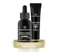 La Provenzal Lumino-Correct Rutina Anti-Manchas Booster Brillo Suero Crema | 14% Niacinamida Biofenoles Oliva Negra, Renovación celular, 95% origen natural, Eficaz todos los tonos