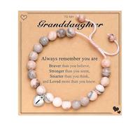 La pulsera de cuentas con inicial con su elegante dije de letra es el cumpleaños perfecto para el primer día de escuela, relojes de buceo para hombres, talla única, Plástico, No es una piedra preciosa