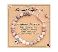 La pulsera de cuentas con inicial con su elegante dije de letra es el cumpleaños perfecto para el primer día de escuela, relojes de diseñador para hombre, talla única, Plástico, No es una piedra