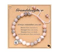 La pulsera de cuentas con inicial con su elegante dije de letra es el cumpleaños perfecto para el primer día de escuela, relojes de diseñador para hombre, talla única, Plástico, No es una piedra