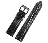 La pulsera de cuero genuino es adecuada para Armani AR2447/1981/1973/60028 correa de reloj con banda impermeable Shout macho de 22 mm (color: cierre dorado de 10 mm, tamaño: 20 mm), 22mm