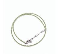 La Pulsera De Mini Collares De Sección Redonda De Piedra Natural De 2 Mm Es Adecuada Para Regalos De Hombres Y Mujeres,olivino,Pulsera 15-18CM