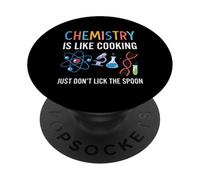 La química es como cocinar, no Lamas la Cuchara PopSockets PopGrip Adhesivo