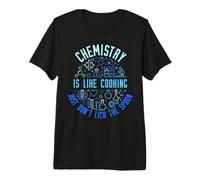 La química es como cocinar Simplemente no lamer la Cuchara química Camiseta Premium