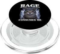 La Rabia me Consume Gato Gracioso sarcástico Humor Enojado Meme Ira PopSockets PopGrip para MagSafe