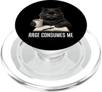 La Rabia me Consume Gato Gracioso sarcástico Humor Enojado Meme Ira PopSockets PopGrip para MagSafe
