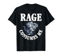 La rabia me consume gato sosteniendo flores Meme sarcástico Camiseta