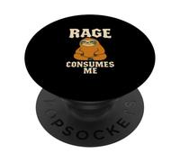 La rabia me consume perezoso divertido PopSockets PopGrip Adhesivo