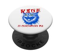 La rabia me está consumiendo - Funny Cat Kitten Meme Humor PopSockets PopGrip Adhesivo